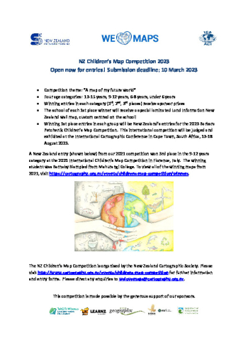 Children's Map Competition 2023 Flyer